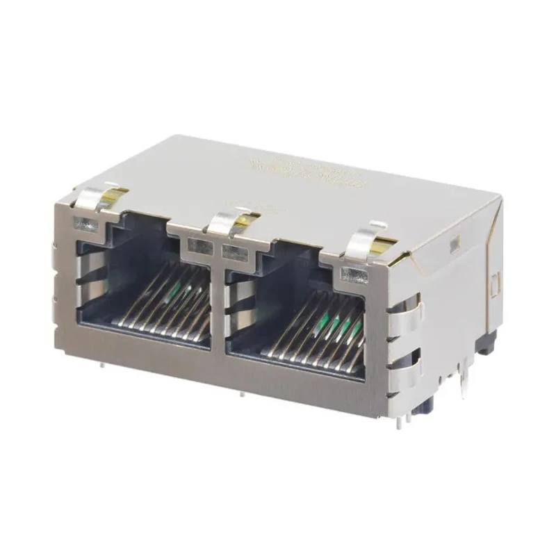 Molex 93828 Series RJ45 Connector Female Through Hole Shielded Right Angle 2 Port 8 Way RJ45 