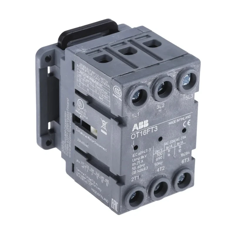 ABB 3-Pole Panel Mount Isolator Switch, IP20, 16A, 560 kW OT16FT3 1SCA104838R1001