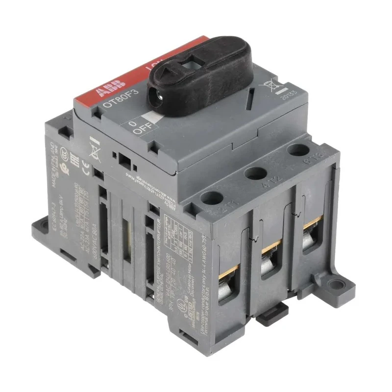 ABB 3-Pole DIN Rail Isolator Switch, IP20, 80A Current Rating, 560kW Switching Power OT80F3 1SCA105798R1001