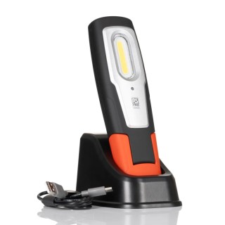 RS PRO Inspection Lamp Handheld, 700 Lumens, IP54, 3.7V Lithium-Ion Rechargeable Battery IP54