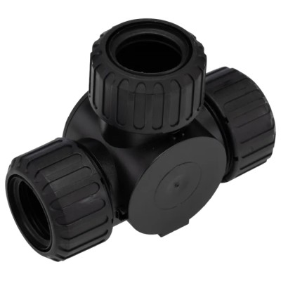 Adaptaflex Polyamide 66 Black T Piece Conduit Fitting 28 mm Nominal Size M28 Thread IP67 IP66 7TCA296000R1709 ASF28X3/T/BL