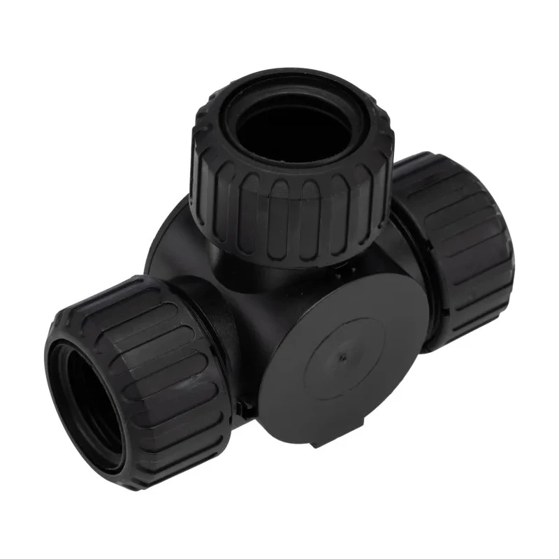 Adaptaflex Polyamide 66 Black T Piece Conduit Fitting 28 mm Nominal Size M28 Thread IP67 IP66 7TCA296000R1709 ASF28X3/T/BL