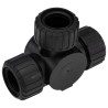 Adaptaflex Polyamide 66 Black T Piece Conduit Fitting 28 mm Nominal Size M28 Thread IP67 IP66 7TCA296000R1709 ASF28X3/T/BL