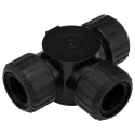 Adaptaflex Polyamide 66 Black T Piece Conduit Fitting 28 mm Nominal Size M28 Thread IP67 IP66 7TCA296000R1709 ASF28X3/T/BL