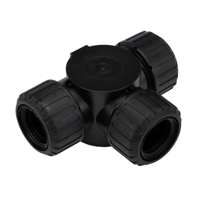 Adaptaflex Polyamide 66 Black T Piece Conduit Fitting 28 mm Nominal Size M28 Thread IP67 IP66 7TCA296000R1709 ASF28X3/T/BL