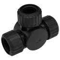 Adaptaflex Polyamide 66 Black T Piece Conduit Fitting 28 mm Nominal Size M28 Thread IP67 IP66 7TCA296000R1709 ASF28X3/T/BL