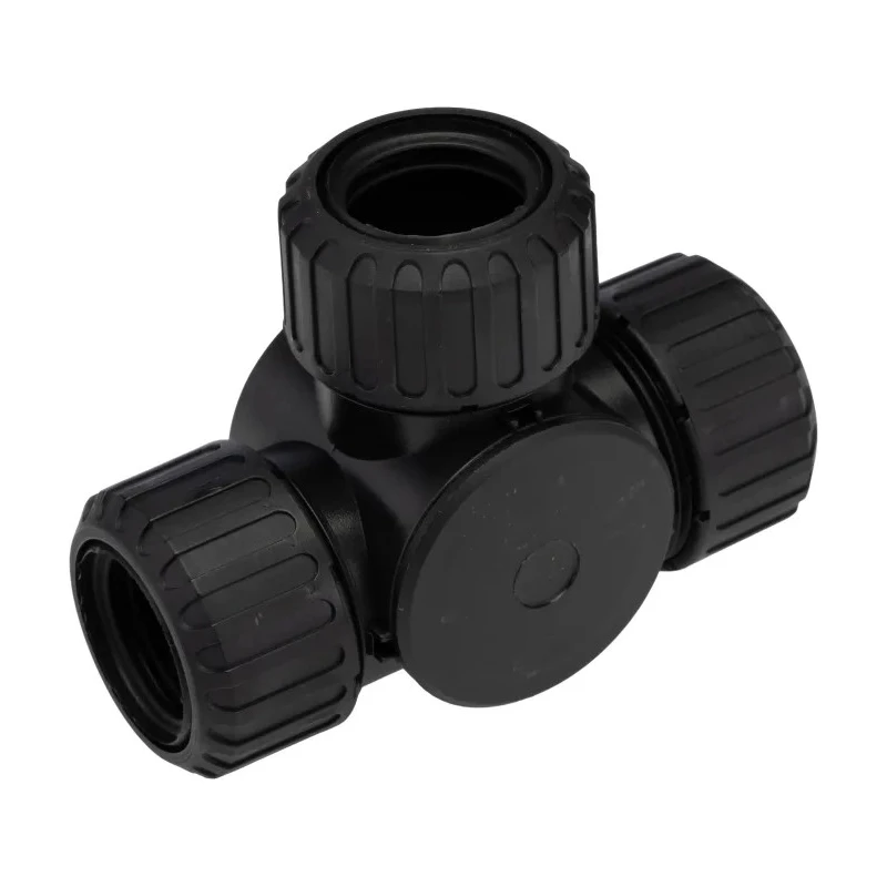 Adaptaflex Polyamide 66 Black T Piece Conduit Fitting 28 mm Nominal Size M28 Thread IP67 IP66 7TCA296000R1709 ASF28X3/T/BL