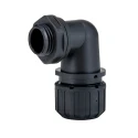 Adaptaflex Black Polyamide 66 Conduit Fitting 16 mm Nominal Size, M16, IP67 Rated PF16/M16/90/BL