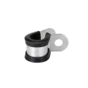 RS PRO Black Plated Steel Cable Clip 10 mm Max Bundle Diameter Screw Fixing 186-5353