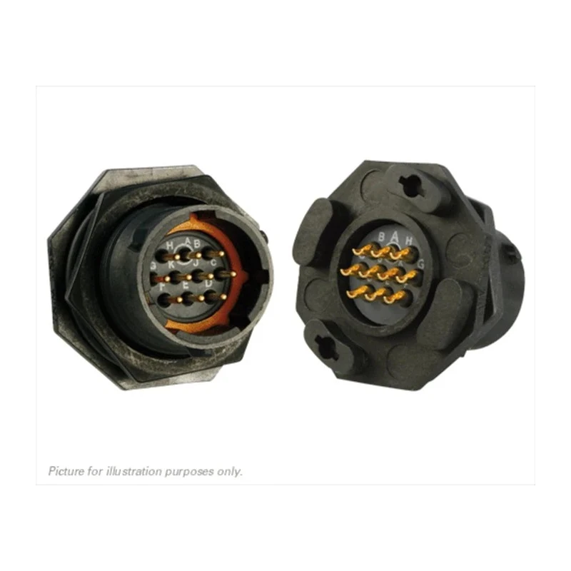 Souriau Sunbank by Eaton Circular Connector 10 Contacts Panel Mount Plug Male IP68 IP69K UTS712E10P