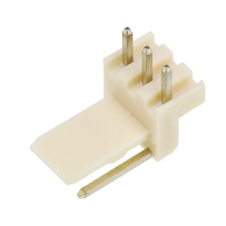 Molex Mini-Latch Series Right Angle Through Hole Pin Header 3 Contacts 2.5 mm Pitch 1 Row Unshrouded 22-05-1032
