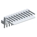 Molex Mini-Latch Series Right Angle Through Hole Pin Header 10 Contacts 2.5 mm Pitch 1 Row Unshrouded 22-05-1102