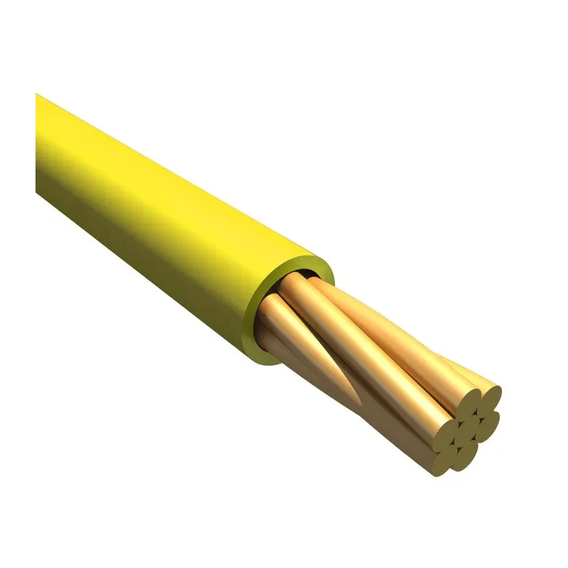 Alpha Wire Ecogen Ecowire Series Yellow 0.08 mm² 28 AWG Hook Up Wire, 7 x 0.12 mm Strands, 600 V, 105°C Maximum 6710 YL005