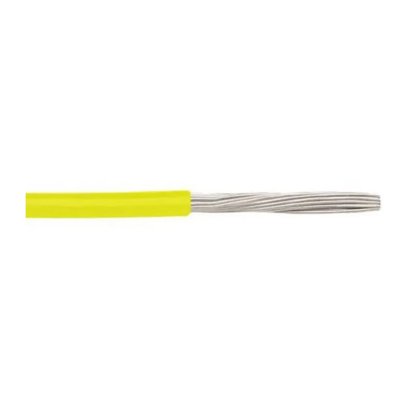 Alpha Wire Ecogen Ecowire Series Yellow 0.08 mm² 28 AWG Hook Up Wire, 7 x 0.12 mm Strands, 600 V, 105°C Maximum 6710 YL005