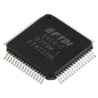 FTDI Chip Controller IC 12.58 Mbps, 1.98 V Max Supply, I2C SPI USB UART, 64-Pin LQFP FT4232HL-REEL