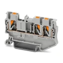 Phoenix Contact PT 2.5-TWIN Grey Feed Through Terminal Block 0.14mm² to 4 mm², 1-Level, Push-in, 800V, 24A Current 3209549