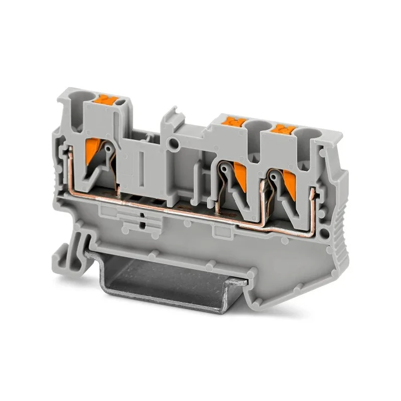 Phoenix Contact PT 2.5-TWIN Grey Feed Through Terminal Block 0.14mm² to 4 mm², 1-Level, Push-in, 800V, 24A Current 3209549