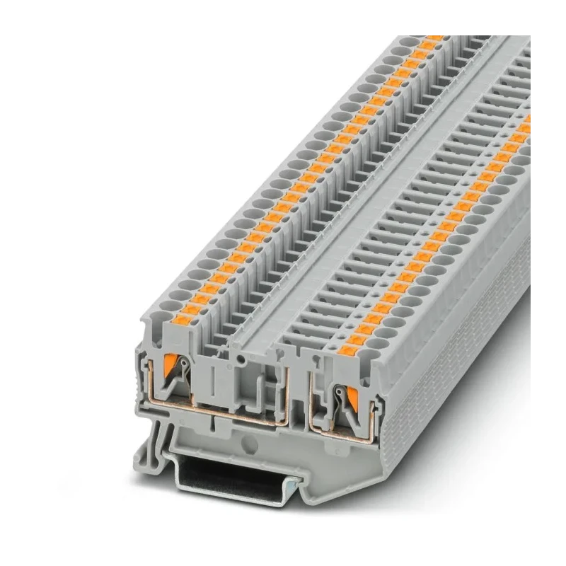 Phoenix Contact PT 2.5-TG Series Disconnect Terminal Block, Grey, 20A, 400V, 1-Level, Push-in Termination 3210185