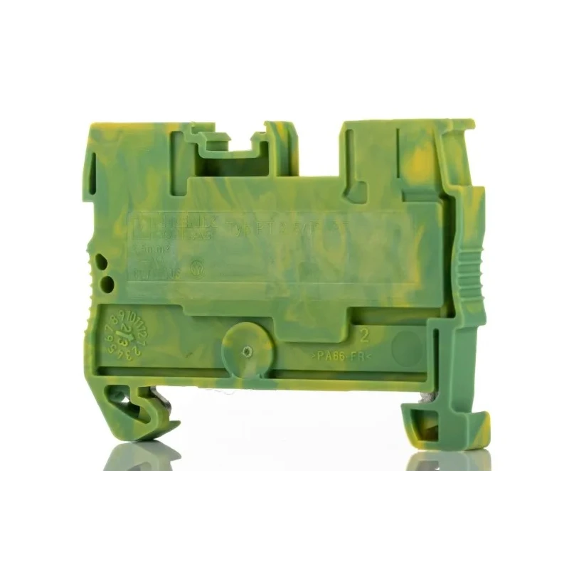 Phoenix Contact PT 2.5/1P-PE Series Earth Terminal Block Yellow Green 0.14mm² to 4 mm² Push-in 3210059