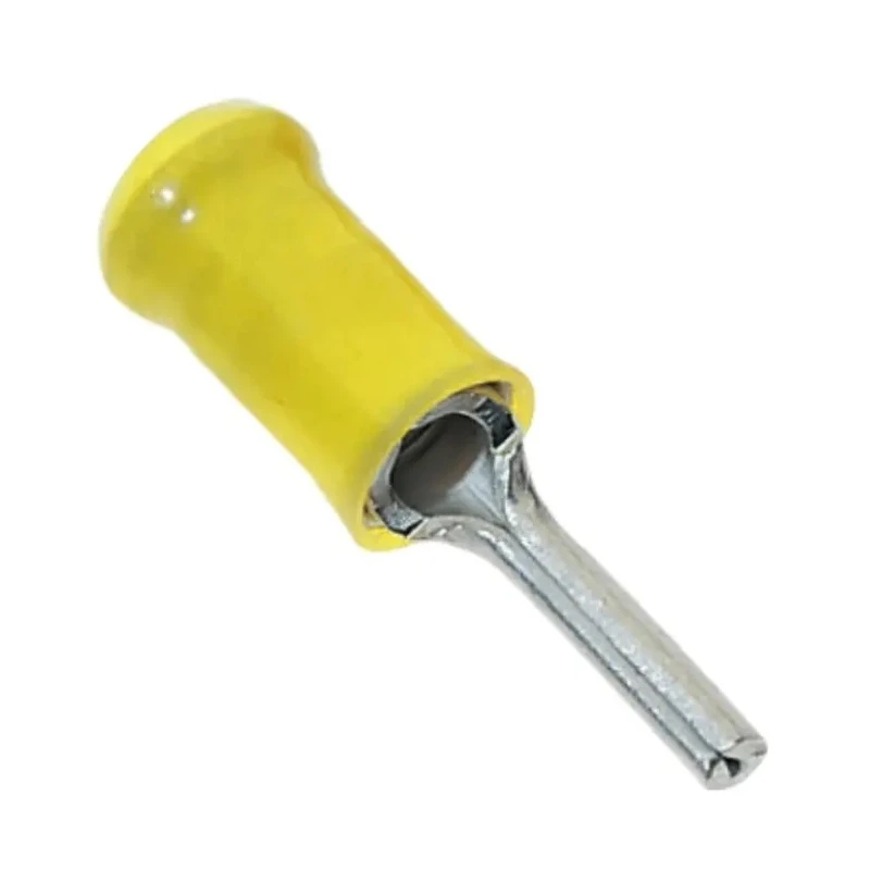 JST FVPC Insulated Crimp Pin Connector 12 AWG to 10 AWG, 2.7 mm Pin Diameter, 14 mm Pin Length, Yellow FVWSPC-5.5(LF)