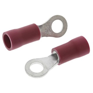 JST FV Insulated Ring Terminal M3 Stud Size with 22 AWG to 16 AWG Wire Size Red FVWS1.25-M3(LF)