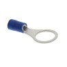 JST FV Insulated Ring Terminal, 10 mm Stud Size, 16 AWG to 14 AWG Wire Size, Blue FVWS2-10