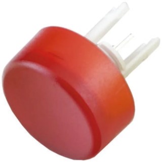 EAO Red Round Push Button Lens for Use with 19 Series 19-931.2