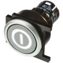 EAO 61 Series Silver Round Flush Latching Push Button Head 25mm Diameter IP65 61-1200.0, 61-9933.0, 61-9643.703