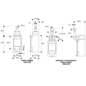 Honeywell Technologies GLA Series Plunger Limit Switch 2 NC/2 NO Contact Configuration Rated Die Cast Zinc Housing 600V IP67