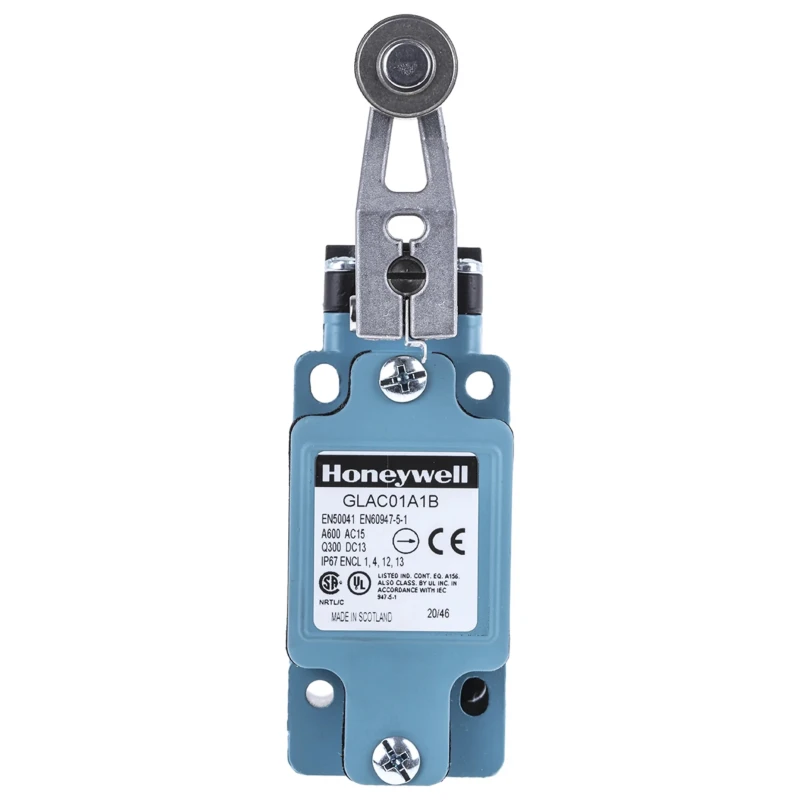 Honeywell Technologies GLA Series Roller Lever Limit Switch 1 NC/1 NO IP67 Die Cast Zinc Housing 600V AC 6A 