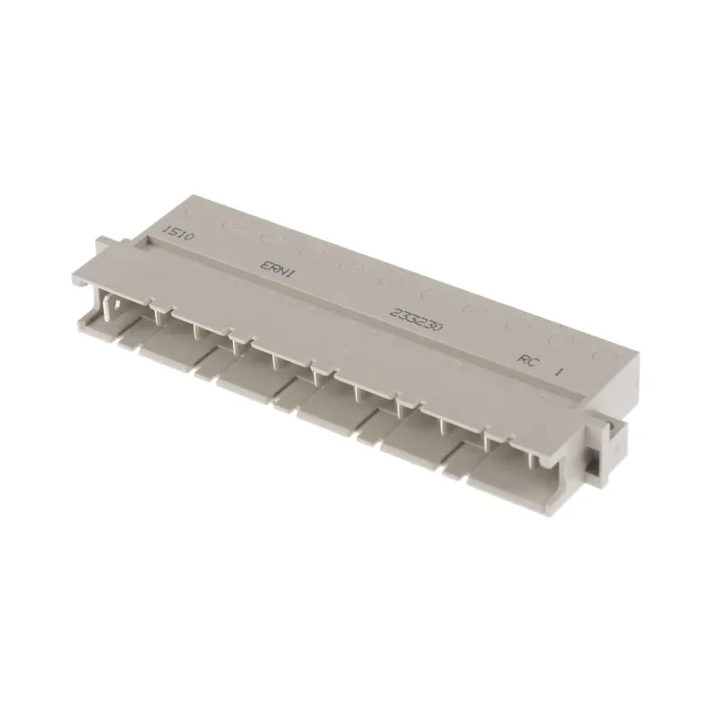 2E DIN 41612 11 Way 7.62 mm Pitch, Type Through Hole, Type H11, Solder Class C1, 1 Row Male, Right Angle 233230 / 233230-E