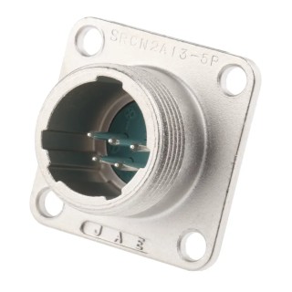 JAE Circular Connector, 5 Contacts, Panel Mount Plug, Miniature Connector, Male, Aluminium Alloy Housing SRCN2A13-5P