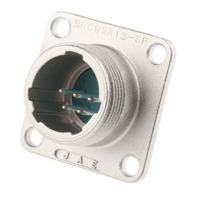 JAE Circular Connector, 5 Contacts, Panel Mount Plug, Miniature Connector, Male, Aluminium Alloy Housing SRCN2A13-5P