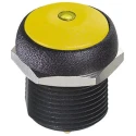 APEM IR Series Illuminated Momentary Push Button Switch, Panel Mount, 16 mm Cutout, SPST, Yellow LED, IP67, 48V IRR3S452LOY