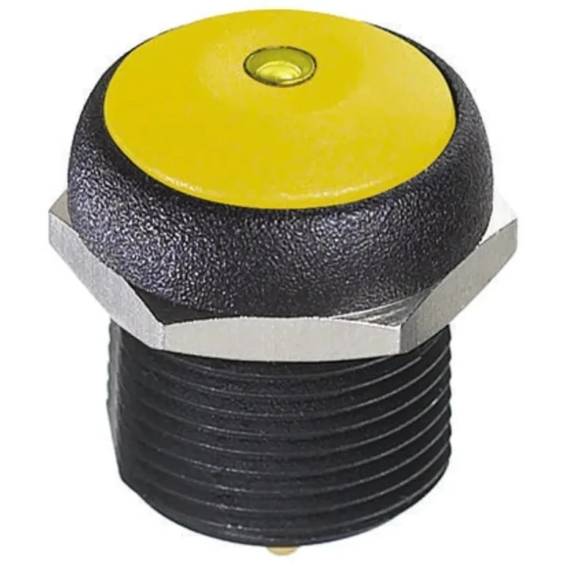 APEM IR Series Illuminated Momentary Push Button Switch, Panel Mount, 16 mm Cutout, SPST, Yellow LED, IP67, 48V IRR3S452LOY