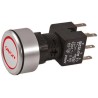 APEM Illuminated Push Button Switch, Latching, Panel Mount, 22 mm Cutout, DPDT, Red LED, IP65 A1PCA1X236J103