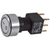 APEM Illuminated Push Button Switch DPDT, Latching, Panel Mount, 22 mm Cutout, Blue LED, IP65 A1PCA1X250K403