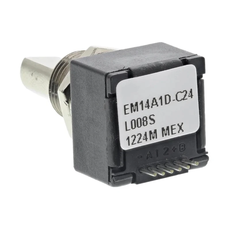 Bourns EM14 Series 5V dc Optical Incremental Encoder 8 ppr Quadrature Signal Flatted Shaft 6.35 mm 