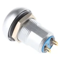 APEM IP Series Push Button Switch, Latching, Panel Mount, 12.9 mm Cutout, SPST, Silver Actuator, Blue Green Red IPR1SAD0105