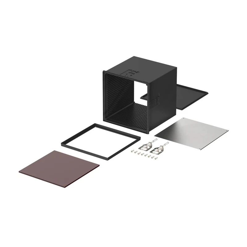 Bopla Black Polyphenylene Ether and Polystyrene Electrical Enclosure Uninorm (Set) Series IP40 17981301.H NGS 9813