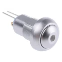 APEM IP Series Illuminated Push Button Switch, Latching, Panel Mount, 12.9 mm Cutout, SPST, Green LED, IP67 IPR1SAD0LOG105