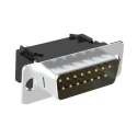 Amphenol Communications Solutions DFR 15 Way Right Angle 2.74 mm Pitch Cable D-Sub Connector Male L17DAFRA15P