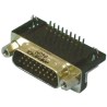 Amphenol Communications Solutions L717HD 44 Way Right Angle Through Hole D-Sub Connector with 4 to 40 UNC Screw Lock L717HD