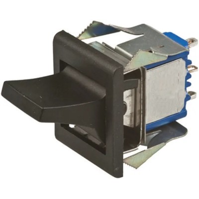 APEM DPDT On-On On-On Rocker Switch Panel Black Actuator Rectangular 7000 Series 12.5x15 mm 6A 30V dc 250V 7646AD+U1202+U702