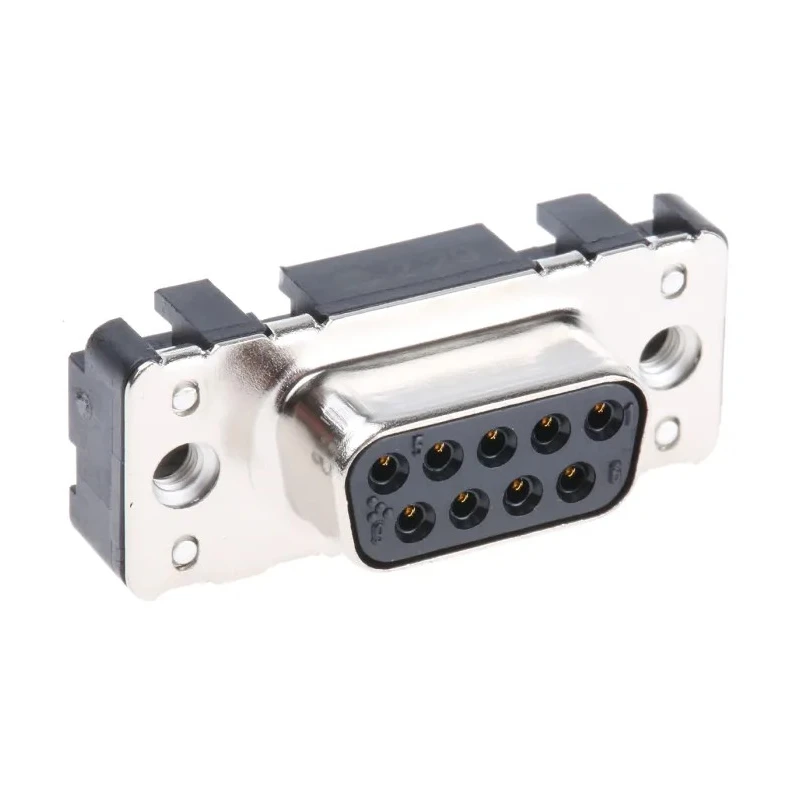 HARTING D-Sub 9 Way Straight 2.74 mm Pitch Through Hole Steel Housing Female Connector 09661516512