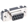 HARTING D-Sub 9 Way Straight 2.74 mm Pitch Through Hole Steel Housing Female Connector 09661516512