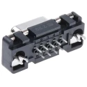 HARTING D-Sub 9 Way Straight 2.74 mm Pitch Through Hole Steel Housing Female Connector 09661516512