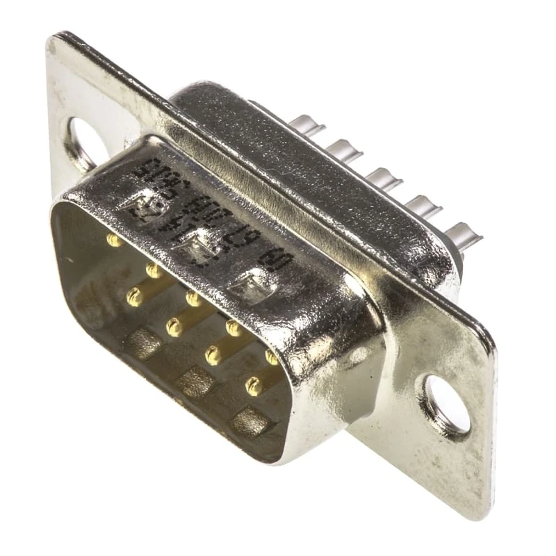 HARTING D-Sub 9 Way Straight 2.77 mm Pitch Panel Mount D-Sub Connector with Flange Male 09672095615