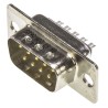 HARTING D-Sub 9 Way Straight 2.77 mm Pitch Panel Mount D-Sub Connector with Flange Male 09672095615
