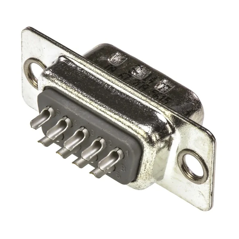 HARTING D-Sub 9 Way Straight 2.77 mm Pitch Panel Mount D-Sub Connector with Flange Male 09672095615